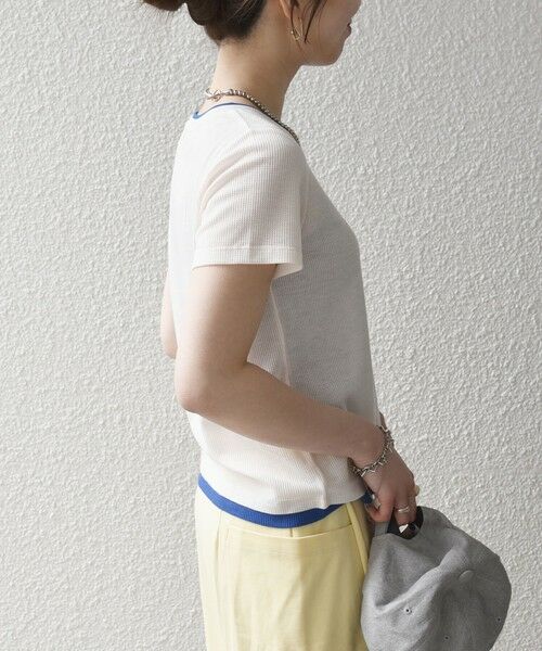 SHIPS / シップス Tシャツ | 《予約》SHIPS any:〈手洗い可能〉レイヤード シアー ワッフル TEE | 詳細4