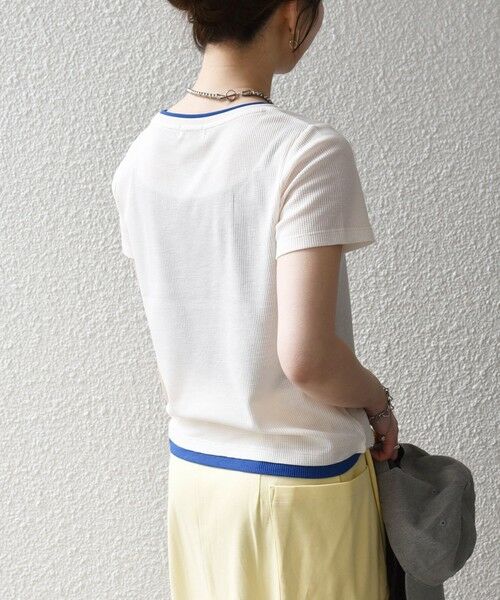 SHIPS / シップス Tシャツ | 《予約》SHIPS any:〈手洗い可能〉レイヤード シアー ワッフル TEE | 詳細5