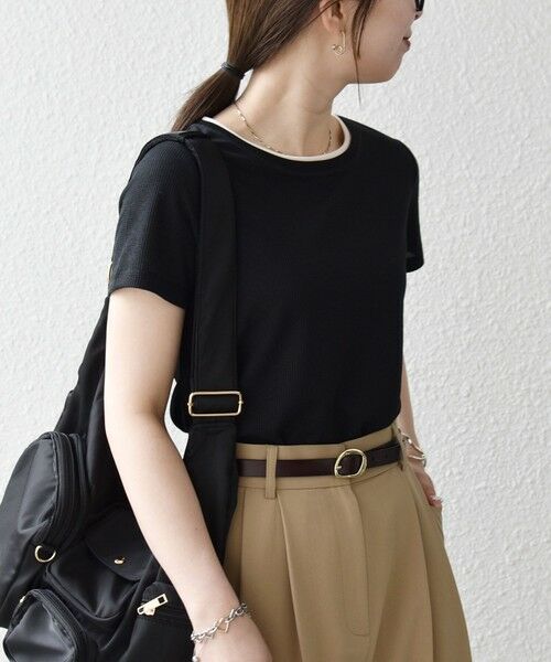 SHIPS / シップス Tシャツ | 《予約》SHIPS any:〈手洗い可能〉レイヤード シアー ワッフル TEE | 詳細10