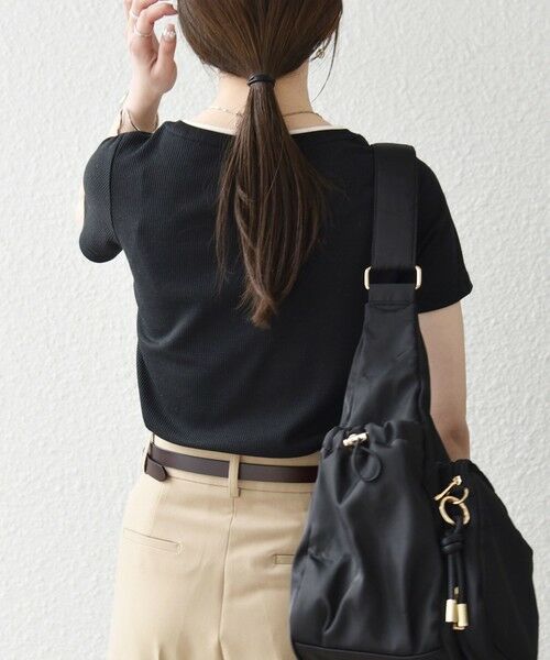 SHIPS / シップス Tシャツ | 《予約》SHIPS any:〈手洗い可能〉レイヤード シアー ワッフル TEE | 詳細11