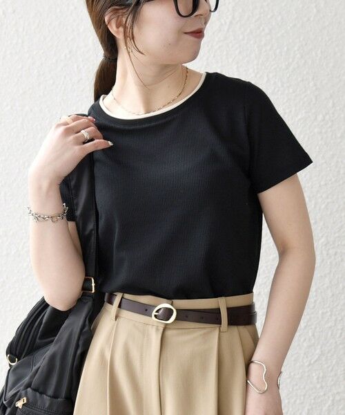 SHIPS / シップス Tシャツ | 《予約》SHIPS any:〈手洗い可能〉レイヤード シアー ワッフル TEE | 詳細12