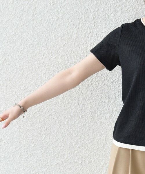 SHIPS / シップス Tシャツ | 《予約》SHIPS any:〈手洗い可能〉レイヤード シアー ワッフル TEE | 詳細16