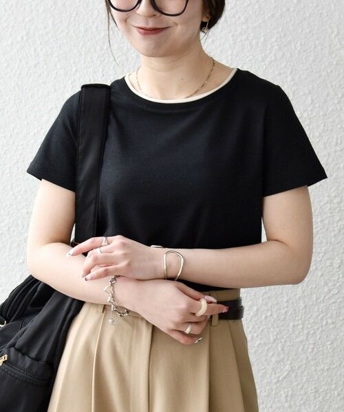 SHIPS / シップス Tシャツ | 《予約》SHIPS any:〈手洗い可能〉レイヤード シアー ワッフル TEE | 詳細9