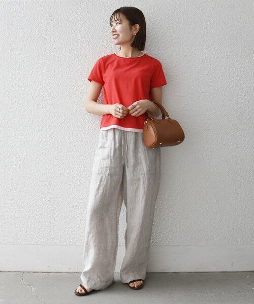 SHIPS / シップス Tシャツ | 《予約》SHIPS any:〈手洗い可能〉レイヤード シアー ワッフル TEE | 詳細17