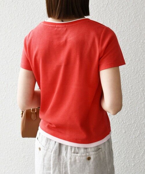 SHIPS / シップス Tシャツ | 《予約》SHIPS any:〈手洗い可能〉レイヤード シアー ワッフル TEE | 詳細19