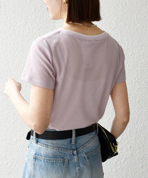 SHIPS / シップス Tシャツ | 《予約》SHIPS any:〈手洗い可能〉レイヤード シアー ワッフル TEE | 詳細26