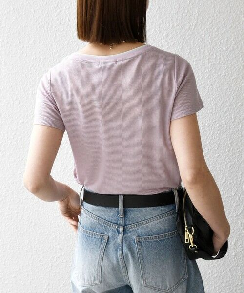 SHIPS / シップス Tシャツ | 《予約》SHIPS any:〈手洗い可能〉レイヤード シアー ワッフル TEE | 詳細27