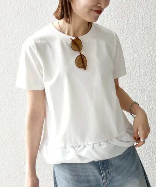 SHIPS / シップス Tシャツ | 《予約》SHIPS any:〈多機能/洗濯機可能〉マルチファンクション ドッキング ヘム コンパクト TEE | 詳細4