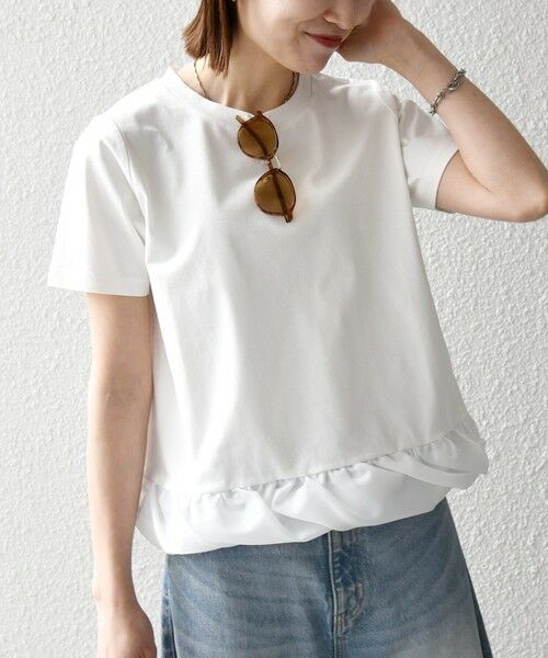 SHIPS / シップス Tシャツ | 《予約》SHIPS any:〈多機能/洗濯機可能〉マルチファンクション ドッキング ヘム コンパクト TEE | 詳細7