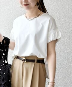 SHIPS / シップス Tシャツ | 《予約》SHIPS any:〈多機能/洗濯機可能〉マルチファンクション ギャザー スリーブ TEE