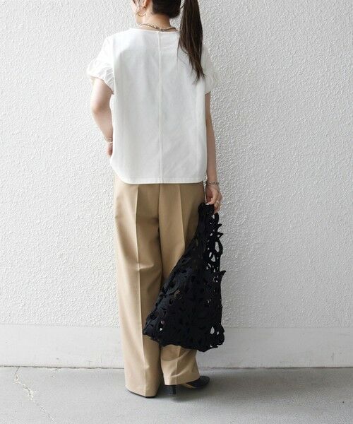 SHIPS / シップス Tシャツ | 《予約》SHIPS any:〈多機能/洗濯機可能〉マルチファンクション ギャザー スリーブ TEE | 詳細2