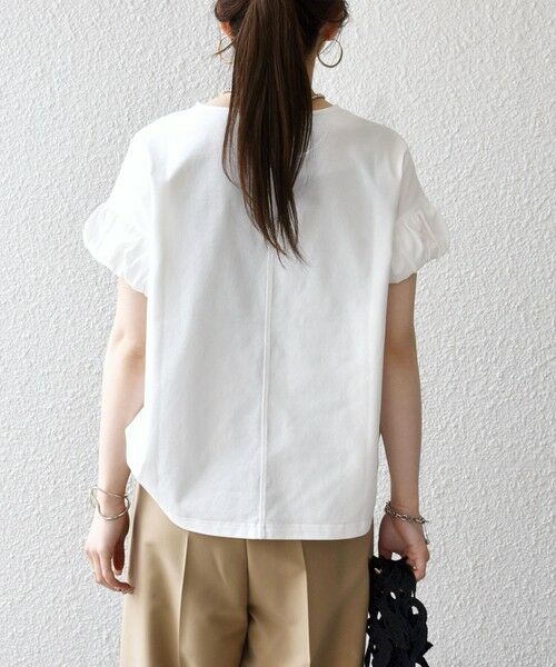 SHIPS / シップス Tシャツ | 《予約》SHIPS any:〈多機能/洗濯機可能〉マルチファンクション ギャザー スリーブ TEE | 詳細6