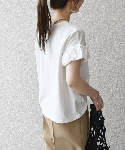 SHIPS / シップス Tシャツ | 《予約》SHIPS any:〈多機能/洗濯機可能〉マルチファンクション ギャザー スリーブ TEE | 詳細8