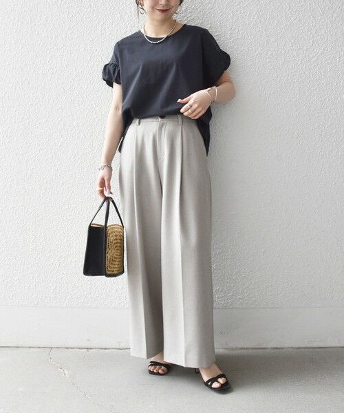 SHIPS / シップス Tシャツ | 《予約》SHIPS any:〈多機能/洗濯機可能〉マルチファンクション ギャザー スリーブ TEE | 詳細12