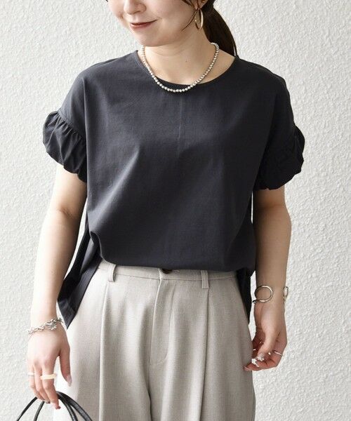 SHIPS / シップス Tシャツ | 《予約》SHIPS any:〈多機能/洗濯機可能〉マルチファンクション ギャザー スリーブ TEE | 詳細19