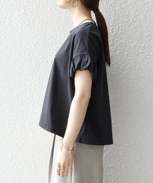 SHIPS / シップス Tシャツ | 《予約》SHIPS any:〈多機能/洗濯機可能〉マルチファンクション ギャザー スリーブ TEE | 詳細24