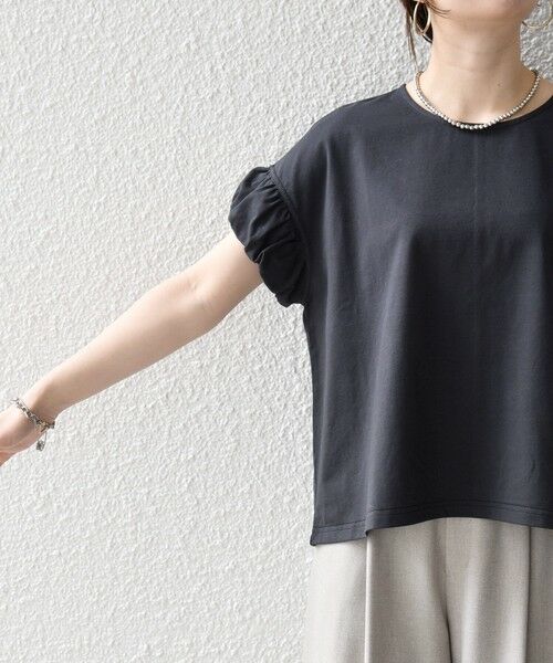 SHIPS / シップス Tシャツ | 《予約》SHIPS any:〈多機能/洗濯機可能〉マルチファンクション ギャザー スリーブ TEE | 詳細26