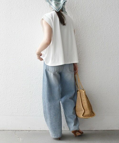 SHIPS / シップス Tシャツ | 《予約》SHIPS any:〈接触冷感/汗染み防止加工/洗濯機可能〉タック フレア ノースリーブ TEE | 詳細2