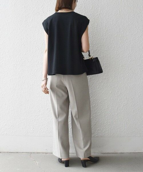 SHIPS / シップス Tシャツ | 《予約》SHIPS any:〈接触冷感/汗染み防止加工/洗濯機可能〉タック フレア ノースリーブ TEE | 詳細29