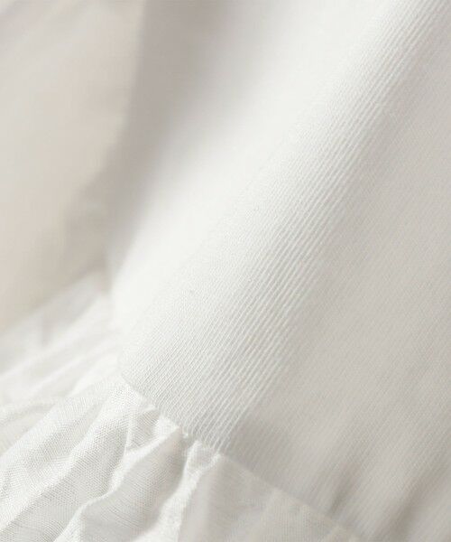 SHIPS / シップス Tシャツ | 《予約》SHIPS any:〈洗濯機可能〉フリル コンビ ノースリーブ TEE | 詳細10