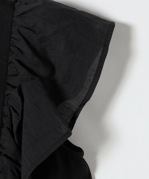 SHIPS / シップス Tシャツ | 《予約》SHIPS any:〈洗濯機可能〉フリル コンビ ノースリーブ TEE | 詳細19