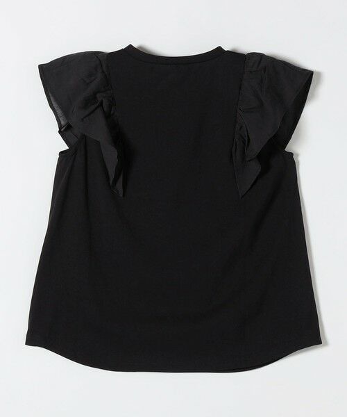 SHIPS / シップス Tシャツ | 《予約》SHIPS any:〈洗濯機可能〉フリル コンビ ノースリーブ TEE | 詳細21