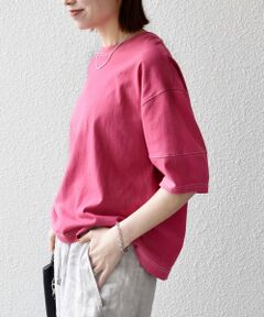 SHIPS / シップス Tシャツ | 《予約》SHIPS any:〈抗菌防臭/洗濯機可能〉USAコットン 配色 ステッチ ワイド TEE