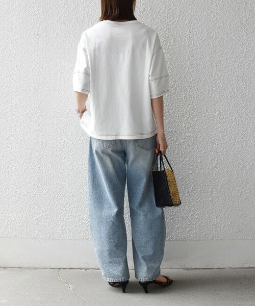 SHIPS / シップス Tシャツ | 《予約》SHIPS any:〈抗菌防臭/洗濯機可能〉USAコットン 配色 ステッチ ワイド TEE | 詳細2