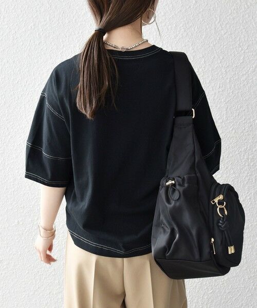 SHIPS / シップス Tシャツ | 《予約》SHIPS any:〈抗菌防臭/洗濯機可能〉USAコットン 配色 ステッチ ワイド TEE | 詳細14