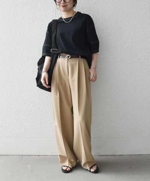 SHIPS / シップス Tシャツ | 《予約》SHIPS any:〈抗菌防臭/洗濯機可能〉USAコットン 配色 ステッチ ワイド TEE | 詳細10