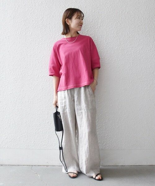 SHIPS / シップス Tシャツ | 《予約》SHIPS any:〈抗菌防臭/洗濯機可能〉USAコットン 配色 ステッチ ワイド TEE | 詳細27