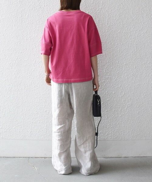 SHIPS / シップス Tシャツ | 《予約》SHIPS any:〈抗菌防臭/洗濯機可能〉USAコットン 配色 ステッチ ワイド TEE | 詳細28