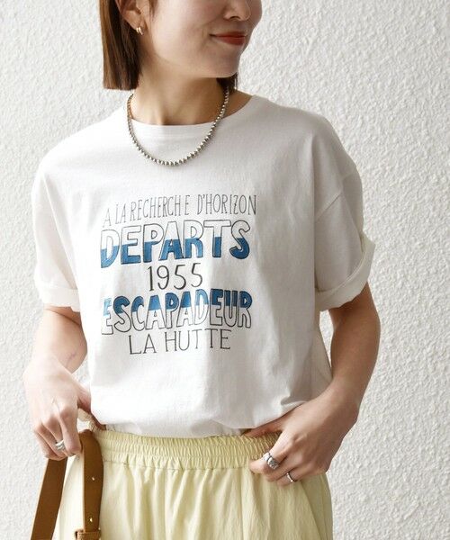 SHIPS / シップス Tシャツ | 《予約》【SHIPS any別注】La Hutte:〈洗濯機可能〉デザイン ロゴ プリント TEE 26SS | 詳細12
