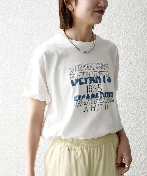 SHIPS / シップス Tシャツ | 《予約》【SHIPS any別注】La Hutte:〈洗濯機可能〉デザイン ロゴ プリント TEE 26SS | 詳細13