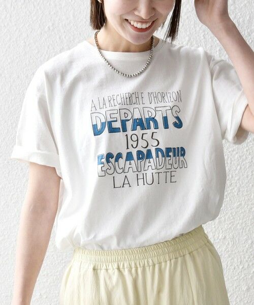 SHIPS / シップス Tシャツ | 《予約》【SHIPS any別注】La Hutte:〈洗濯機可能〉デザイン ロゴ プリント TEE 26SS | 詳細16