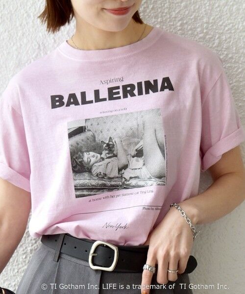 SHIPS / シップス Tシャツ | 《予約》【SHIPS any別注】GOOD ROCK SPEED:〈洗濯機可能〉LPC ロゴ プリント TEE（ピンク）