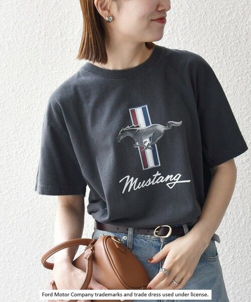 SHIPS / シップス Tシャツ | 《一部予約》GOOD ROCK SPEED:〈洗濯機可能〉CAR ロゴ プリント TEE（グレー系その他）