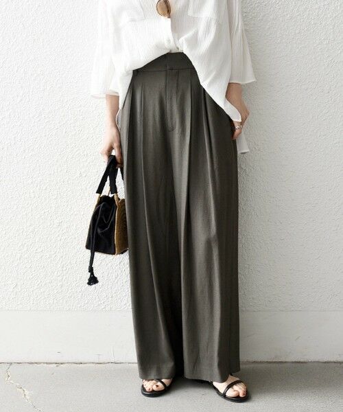 SHIPS / シップス その他パンツ | 《予約》SHIPS any:〈洗濯機可能〉リネンミックス 2タック テーパード パンツ | 詳細3