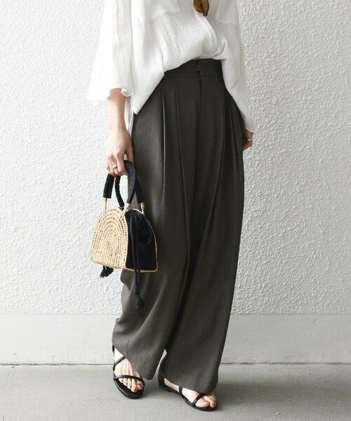 SHIPS / シップス その他パンツ | 《予約》SHIPS any:〈洗濯機可能〉リネンミックス 2タック テーパード パンツ | 詳細4