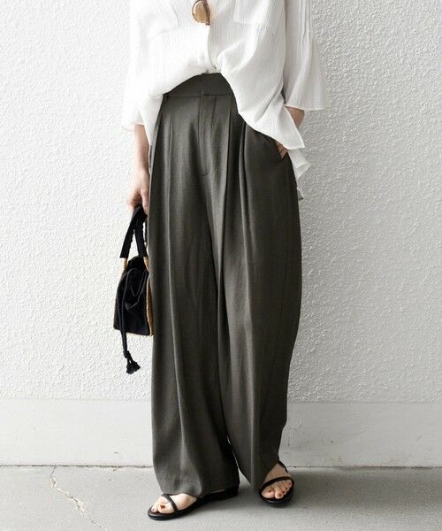 SHIPS / シップス その他パンツ | 《予約》SHIPS any:〈洗濯機可能〉リネンミックス 2タック テーパード パンツ | 詳細6