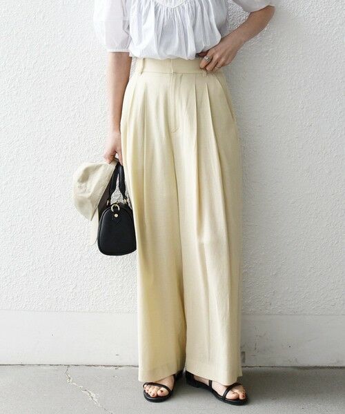 SHIPS / シップス その他パンツ | 《予約》SHIPS any:〈洗濯機可能〉リネンミックス 2タック テーパード パンツ | 詳細20