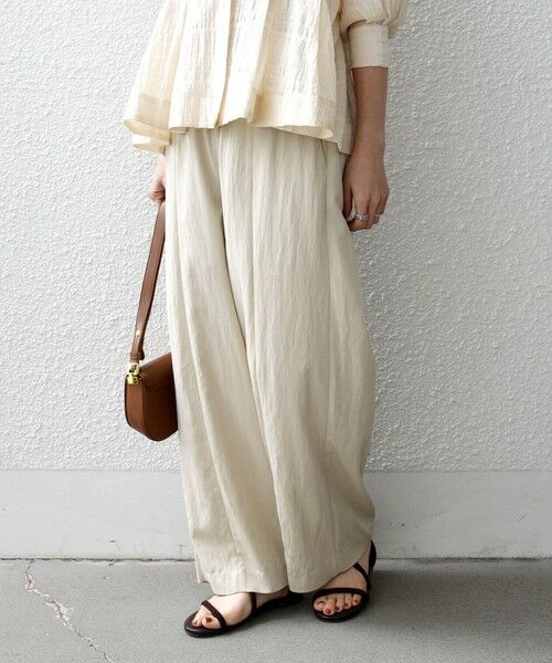 SHIPS / シップス その他パンツ | 《予約》SHIPS any:〈洗濯機可能〉ツイル センター シーム ワイド イージー パンツ（ベージュ）