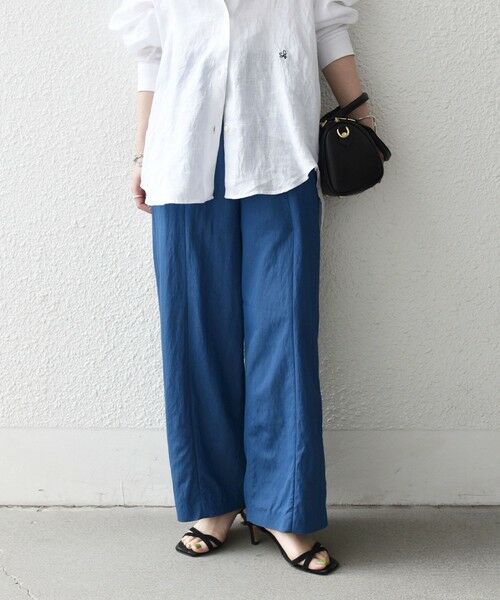 SHIPS / シップス その他パンツ | 《予約》SHIPS any:〈洗濯機可能〉ツイル センター シーム ワイド イージー パンツ | 詳細19