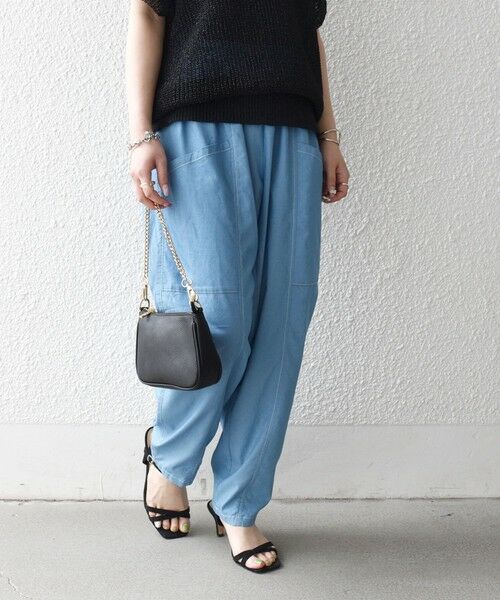 SHIPS / シップス その他パンツ | 《予約》SHIPS any:〈洗濯機可能〉シャンブレー デニム ポケット テーパード パンツ | 詳細4