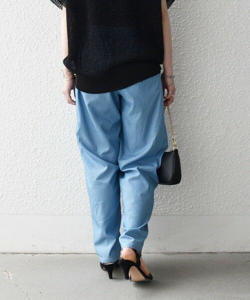 SHIPS / シップス その他パンツ | 《予約》SHIPS any:〈洗濯機可能〉シャンブレー デニム ポケット テーパード パンツ | 詳細5