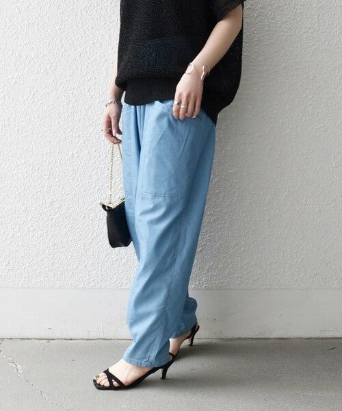 SHIPS / シップス その他パンツ | 《予約》SHIPS any:〈洗濯機可能〉シャンブレー デニム ポケット テーパード パンツ | 詳細6