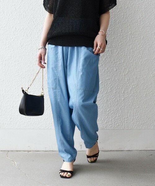 SHIPS / シップス その他パンツ | 《予約》SHIPS any:〈洗濯機可能〉シャンブレー デニム ポケット テーパード パンツ | 詳細7