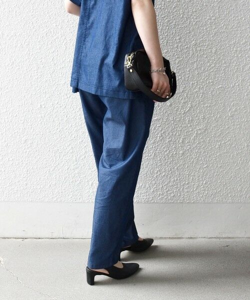 SHIPS / シップス その他パンツ | 《予約》SHIPS any:〈洗濯機可能〉シャンブレー デニム ポケット テーパード パンツ | 詳細13