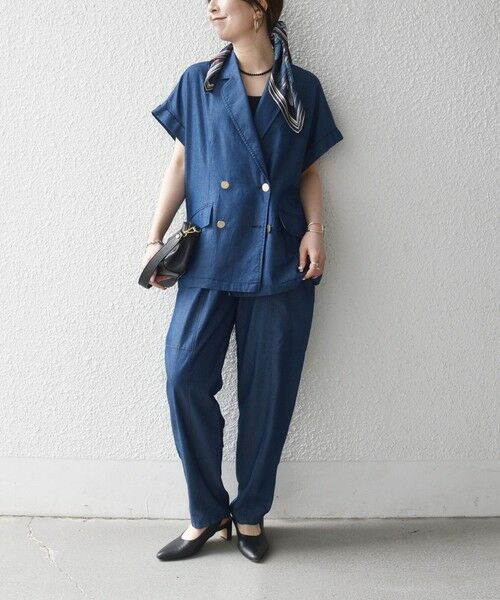 SHIPS / シップス その他パンツ | 《予約》SHIPS any:〈洗濯機可能〉シャンブレー デニム ポケット テーパード パンツ | 詳細8