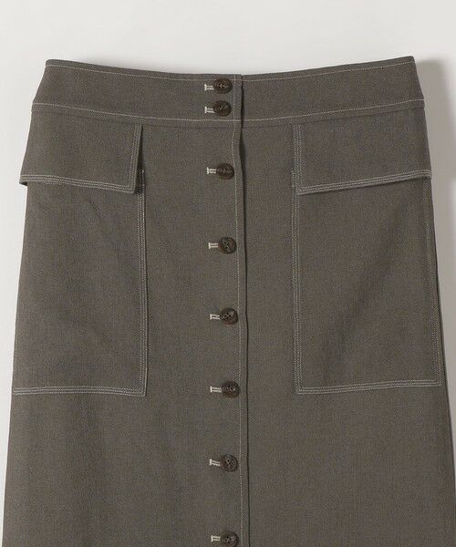 SHIPS / シップス ミニ・ひざ丈スカート | 《予約》SHIPS any:〈洗濯機可能〉リネンミックス ボタン デザイン タイト スカート | 詳細8